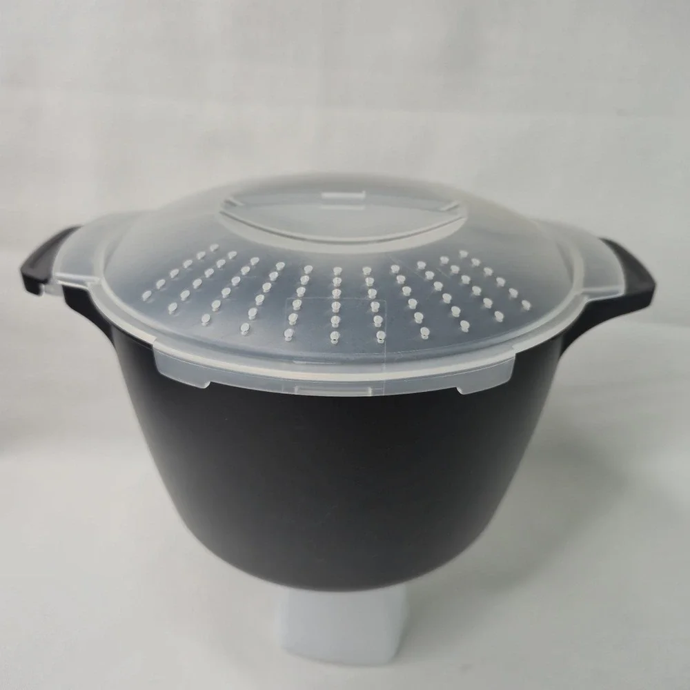 Pampered Chef Micro Cooker Microwave Steamer Large 8 Cup 2 Quart White Lid